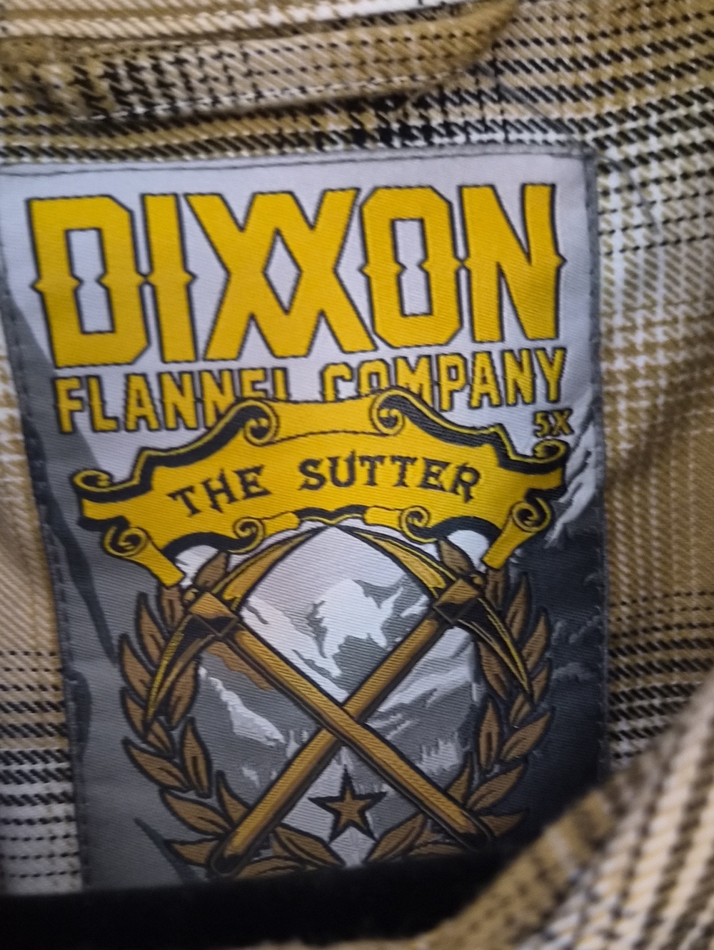 Dixon Flannel Company The Sutter Men's Plaid - GoldenBrown 5xl